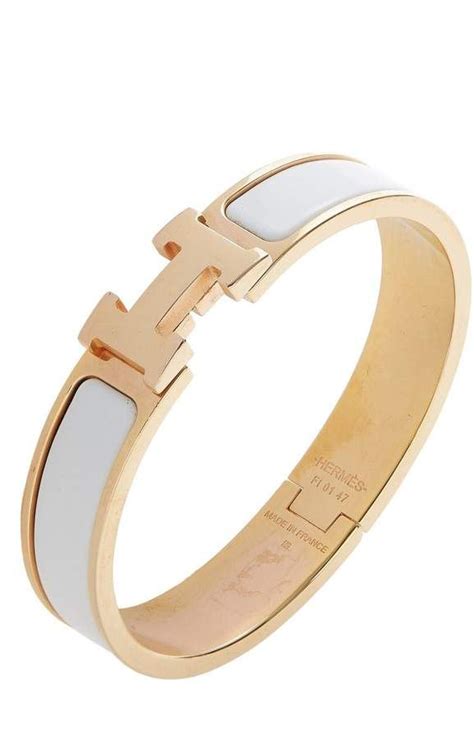 hermes h bracelet colors|Hermes bracelet white and gold.